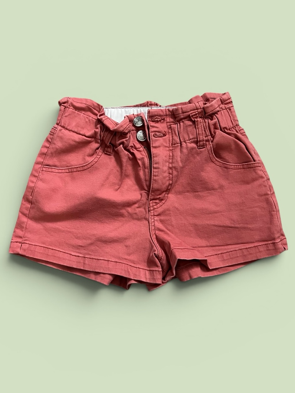 Wild Fable Ruffled Elastic Waist Denim Short